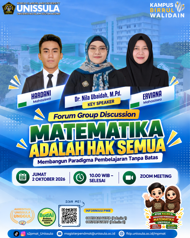 Forum Group Discussion “Matematika Adalah Hak Semua”: Membangun Paradigma Pembelajaran Tanpa Batas