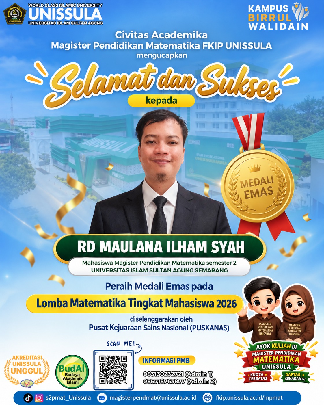 Poster Prestasi RD Maulana Ilham Syah