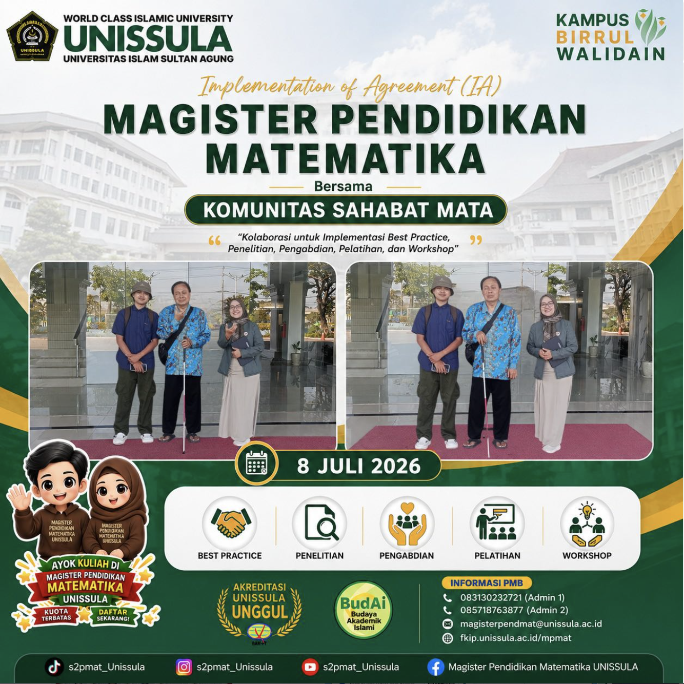 Implementation of Agreement Magister Pendidikan Matematika UNISSULA dengan Komunitas Sahabat MATA